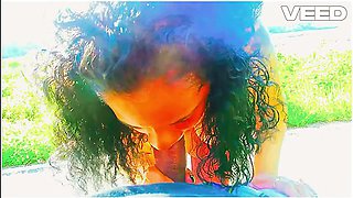 Jamaica Beach Vacation Outside Public Exhibitionist Voyage Solo Female Gives Blowjob To Jogger