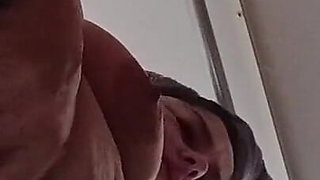 Sexy Horny MILF Mastebates and Shows Tits After Shower