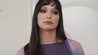 Very busty Lexi Luna catches stepdaughter Sky Wonderland masturbating