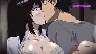 Busty Stepsister Seduces Me in Closet - Almost Caught Hentai Fuck with Big Tits and Ass