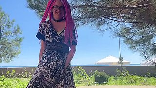 Shy Nerdy Teen Diana Verhiniz Gets Rough Anal DP & Squirts on Face - Public Beach Roleplay