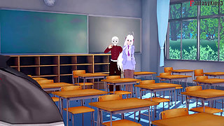 Rossweisse almost catch me fucking Akeno - DXD NTR Madness Series