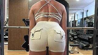 Tight Shorts Gym Workout with Back and Booty Focus