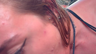 POV - Blonde Girl Almost Got Caught Giving Me an Amazing Blowjob in the Car