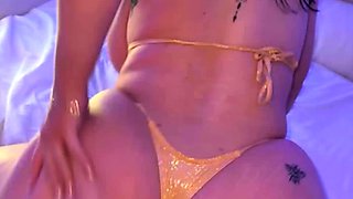Hot and Curvy Aleksa Mink Jiggles Her Assets Before Fucking