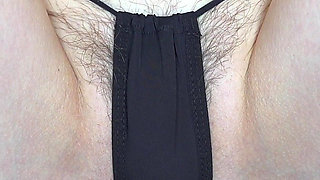 Trying on Haul Sexy Panties and Squatting to See Big Pussy Bulging