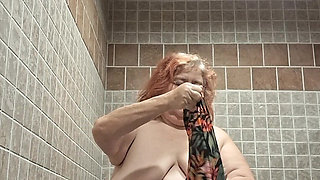 Big Beauty Nurse Vicki Dances and Strips in the Bathroom!