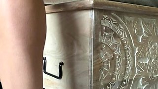 Blonde MILF Fulfills Mans Foot Fetish