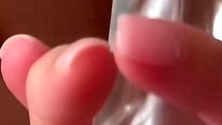 18 Year Old Sucks Rubber Cock and Fucks Herself with Dildo