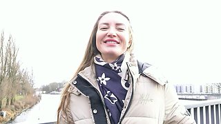 GERMAN SCOUT - Tall Girl Julia Maze seduce to Casting Fuck
