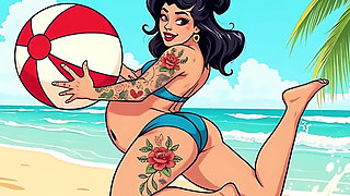Sexy Tattoo Art Bikini Babes