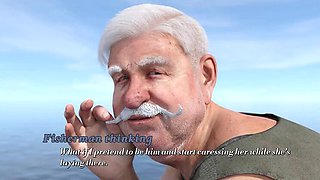 Kayla Almost Fucked by Fisherman - Clyde Saves Her in Lustful Voyage #3