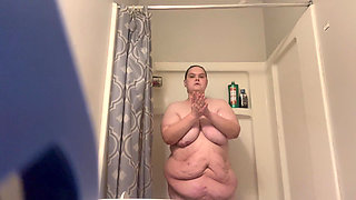 Nasty fat bitch showers