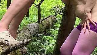 Cheating Mature Wife Meets up with Lover in the Forest for a Good Fuck