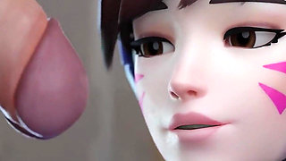 Sexy D.va Asks to Use Condom for Big Dick & Intense Wild Cowgirl Hard Fuck - 3D Overwatch Animation