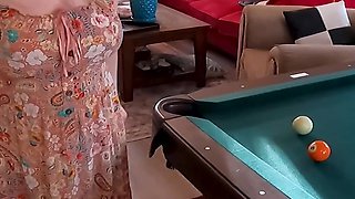 Stepmom Lost a Bet Playing Pool and Takes Hard Cock