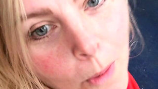 Kiity Queen Teasing and Showing off in the Warehouse. Blond Mature MILF