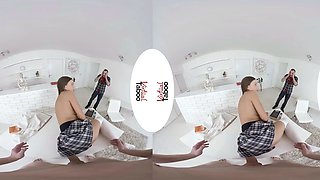 VIRTUAL- Two Hard Cocks For  Tina