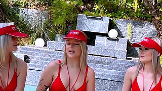 Lifeguard BFFs cock CPR rescue