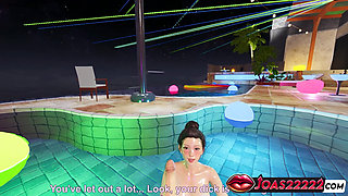 Annie Bikini Pool 3D Hentai Sloppy Blowjob, Spanking Big Ass, Pool Handjob to Cumshot