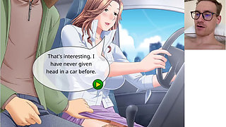 First Date Sex Game - Gameplay Blowjob in the car on the first date