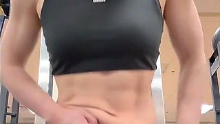 Masturbating to Orgasm in the Gym