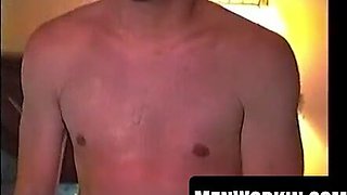 Super-steamy otter takes hold of his monstrous sword and milks it off