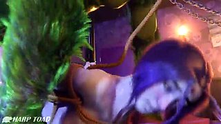 HarpToad 3D Hentai: Raven Gets Anal Creampie from Were-Beast Big Cock