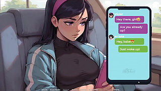 My New Girlfriend Taboo Hentai Game Ep.33 Cute GF Is Sexting with Her Best Friend!