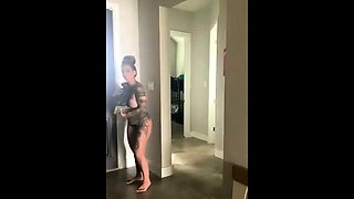 Close up teen foot worship