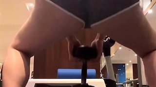 Amateur striptease and Solo masturbation