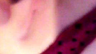 Amateur housewife pussyrubs while jerking POV