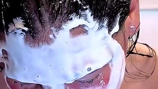 As I Swallow Your Cock, My Mouth Gets Wet and Semen Explodes on My Face