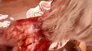 Maniac Alisa - Anal Food Play Fiesta With Throat Fucking And Cum Cake Dessert