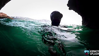 Diving in My Shiny Two-piece Wetsuit
