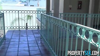 Propertysex - good-looking blond real estate agent fucking porno in apartment