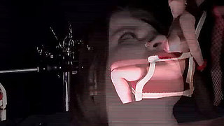 Lesbian Mistress Uses Dildo Machine on Slave Ass