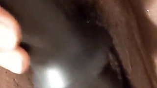 Pounding My Wet Pussy with Big Dildo Stimulating My Clit with Electric Toothbrush