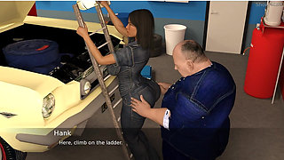 Project Hotwife - Gameplay - Roleplay - No Sex- Just Teasing - Merry Wearing Car Mechanic Dress and Teases Mechanic
