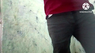 The boy come to have shower