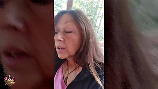 Great Fun POV Forest Fuck and Cum Swallow - Candi Annie