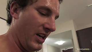 Totally addicted to kitchen sex the naughty babe pleases her husband after baking delicious cookies