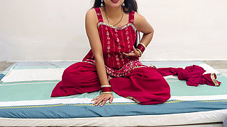 Indian Wife Video Call with Husband Seducing but Wife Cheats on a Husband While Having Sex with Devar in Hindi