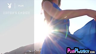 Marvelous honies revealed epic assets after passion striptease for Playboy