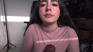 Delicious hottie catches her stepdad watching porn and anal rides his dong