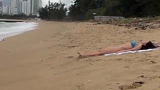 Babe Can I Cum on Your Tits? - Cock Flashing on the Beach