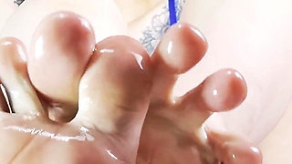 Oiled Feet Asmr Slow Sole POV & Deep Whisper Tease