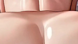 (4k) Ai Animated Hot Big Ass White Hair Asian - POV Blowjob & Fucking