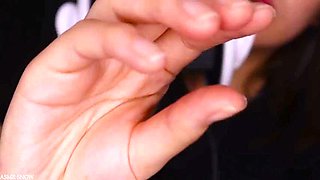 ASMR Snow Hand Movements  Ear Licking: Babe, Asian  Bongacams Porn