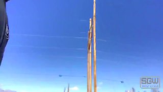 Amateur Couple Have Sex In Las Vegas On A Windy Day 7 Min With Couple Sex
